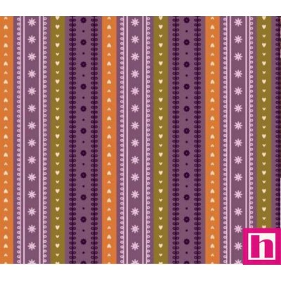 67395 TEJIDO ESTAMPADO PARLA (02) 1.40 M. 110 GR/M2. ALGODON 100% LILA Venta en piezas de 10.00 M