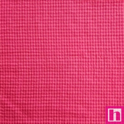 67612 VICHY SEERSUKER INDYA (09) 150 CM. 150 GR/M2. ALG.ORG. 60%-POL.REC. 40% ROJO/NARANJA Venta en piezas de 7.00 M