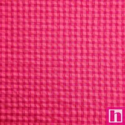 67613 VICHY SEERSUKER INDYA (10) 150 CM. 150 GR/M2. ALG.ORG. 60%-POL.REC. 40% ROJO/NARANJA Venta en piezas de 7.00 M