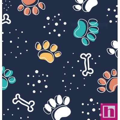 67619 CORALINA ESTAMPADA DENIS (02) 1.50 M. 280 GR/M2 POLIESTER 100% MARINO Venta en piezas de 12.00 M