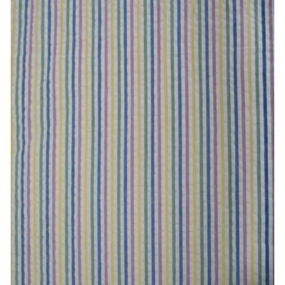 67799 TEJIDO SEERSUCKER EUROPA (01) 1.45 M. 125 GR/M2. ALGODON 100% BLANCO/MULTI Venta en piezas de 10.00 M