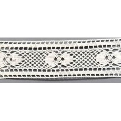 9473-000 ENTREDOS BOLILLO CURCUMA 45 MM. ALGODON 100% BLANCO Venta en piezas de 25.00 M