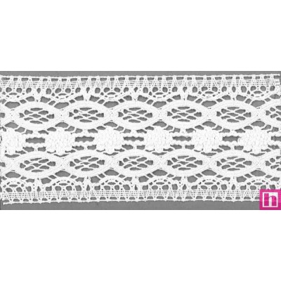 9480-0 ENTREDOS BOLILLO OSMARY 70 MM. ALGODON 100% BLANCO Venta en piezas de 25.00 M