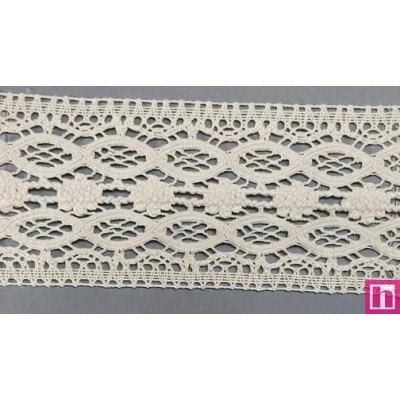 9480-102 ENTREDOS BOLILLO OSMARY 70 MM. ALGODON 100% MARFIL Venta en piezas de 25.00 M