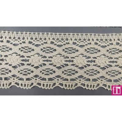 9481-102 PUNTILLA BOLILLO OSMARY 70 MM. ALGODON 100% MARFIL Venta en piezas de 25.00 M