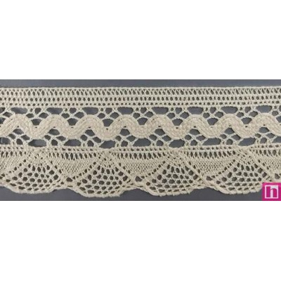 9484-102 PUNTILLA BOLILLO NADIR 55 MM. ALGODON 100% MARFIL Venta en piezas de 25.00 M