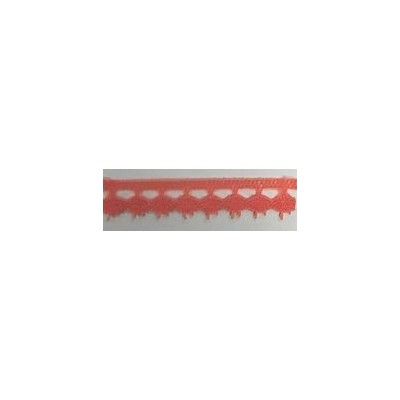 9626-019 PUNTILLA BOLILLO PAULINA 15 MM. POLIESTER 100% CORAL Venta en piezas de 25.00 M