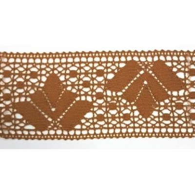 9707-27 ENTREDOS BOLILLO CHARO 65 MM. ALGODON 100% MIEL Venta en piezas de 25.00 M