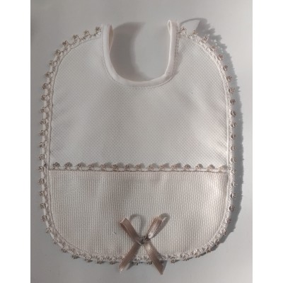 983392-003 BABERO PIQUE+PANAMA MARKEL 20X24 POLIESTER 60%-ALGODON 40% BEIG Venta en piezas de 3.00 U