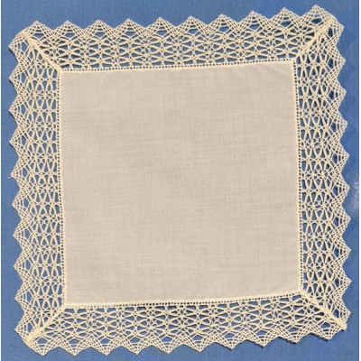 983689-000 PAÑUELO ENCAJE ALGODON 100% BLANCO Venta en piezas de 1.00 U