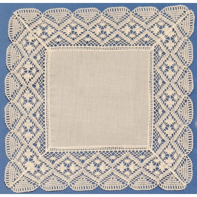 983695-000 PAÑUELO ENCAJE ALGODON 100% BLANCO Venta en piezas de 1.00 U