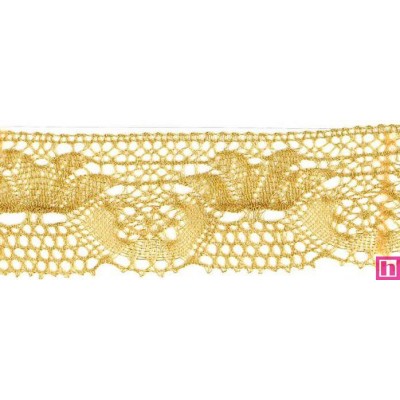 9914-95 PUNTILLA BOLILLO 55 MM MALIA METALOPLASTICO 100% ORO Venta en piezas de 25.00 M