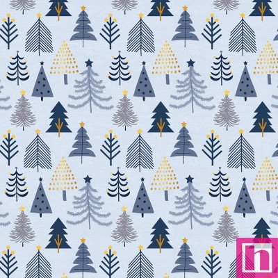 P121-CHSH  5076LB PATCH. AMERICANO CHRISTMAS SHIMMER (11) 110 CM. ALGODON 100% CELESTE Venta en piezas de 7.00 M