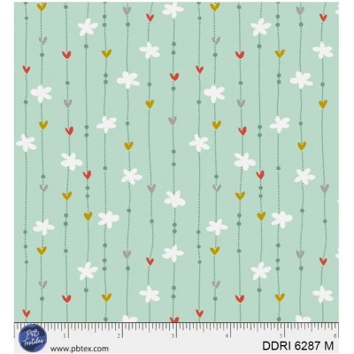 P121-DDRI6287M PATCH. AMERICANO DREAM DRIFTERS (03) 110 CM. ALGODON 100% MENTA Venta en piezas de 7.00 M