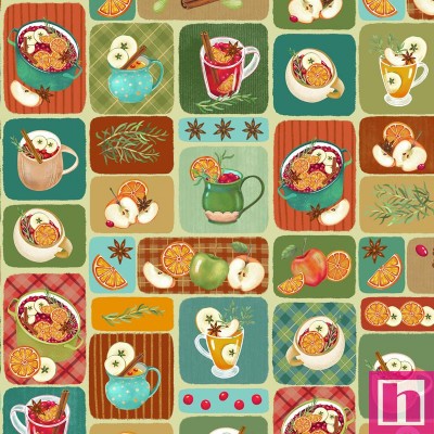 P121-HCID 5139MU PATCH. AMERICANO HOT CIDER (01) 110 CM. ALGODON 100% MULTI Venta en piezas de 7.00 M