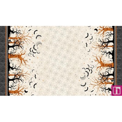 P121-HHAU 5021MU PATCH. AMERICANO HAPPY HAUNTING (02) 110 CM. ALGODON 100% CREMA Venta en piezas de 7.00 M