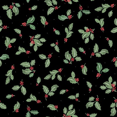 P121-TTSE6174K PATCH. AMERICANO TIS THE SEASON (07) 110 CM. ALGODON 100% NEGRO/VERDE Venta en piezas de 7.00 M