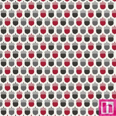 P133-13377-07 PATCH.AMERICANO WOODLAND MAGIC (06) 110 CM. ALGODON 100% MARFIL/ROJO Venta en piezas de 6.80 M