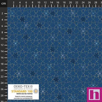 P137-4504-128 PATCH.AMERICANO GRACEFULLY BROKEN (07) 110 CM. ALGODON 100% AZUL Venta en piezas de 6.00 M