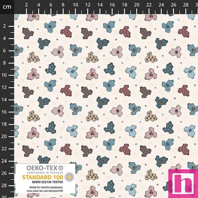 P137-4504-142 PATCH.AMERICANO LAUNDRY HOUR (08) 110 CM. ALGODON 100% BLANCO Venta en piezas de 6.00 M