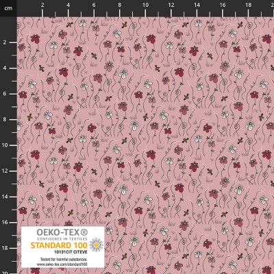 P137-4514-530 PATCH.AMERICANO THE SWEETEST EMBRACE (08) 110 CM. ALGODON 100% ROSA Venta en piezas de 6.00 M