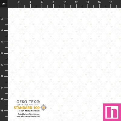 P137-4591-116 PATCH.AMERICANO WE LOVE CHRISTMAS (097) 110 CM. ALGODON 100% BLANCO/BLANCO METALLIC Venta en piezas de 6.00 M