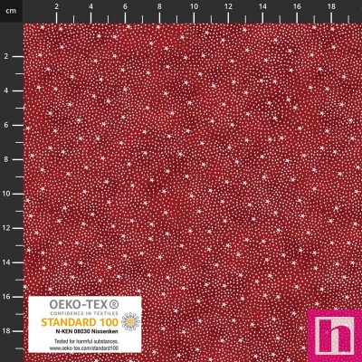 P137-4591-420 PATCH.AMERICANO WE LOVE CHRISTMAS (046) 110 CM. ALGODON 100% ROJO/PLATA METALLIC Venta en piezas de 6.00 M