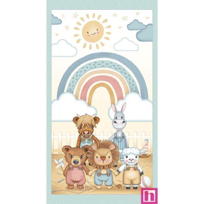 P140-1724P-44 PATCH. AMERICANO BOHO BUDDIES (01) PANEL 60X110 CM. ALGODON 100% MULTI Venta en piezas de 6.80 M