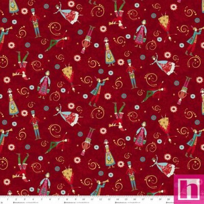 P140-3451-88 PATCH. AMERICANO SCANDINAVIAN HOLIDAY (02) 110 CM. ALGODON 100% ROJO Venta en piezas de 7.00 M