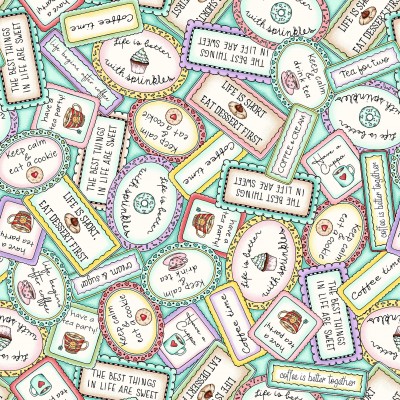 P17-MAS11221-Q PATCH. AMERICANO DESSERT FIRST (04) 110 CM. ALGODON 100% AGUA Venta en piezas de 7.00 M