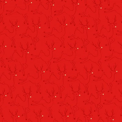 P17-MASM11112-R PATCH. AMERICANO MERRY MIX (07) 110 CM. ALGODON 100% ROJO/DORADO METALLIC Venta en piezas de 7.00 M