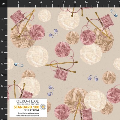 P37-4504-152 PATCH.AMERICANO COSY KNIT (05) 110 CM. ALGODON 100% GRIS/ROSA Venta en piezas de 6.00 M