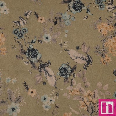 P94-04418-002 ANTELINA ESTAMPADA CUSRRY (01) 150 CM. 280 GR/M2. POLIESTER 92%-EA 8% VERDE Venta en piezas de 5.00 M