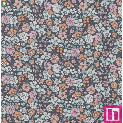 P94-4087-003 POPELIN ESTAMPADO NALANI (03) 148 CM.-110 GR/M2 ALGODON 100% MARENGO/MULTI Venta en piezas de 6.00 M