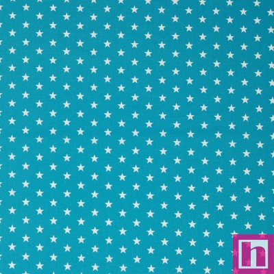 P94-4955-009 POPELIN ESTAMPADO DORIA (51) 148 CM.-130 GR/M2 ALGODON 100% TURQUESA Venta en piezas de 5.00 M