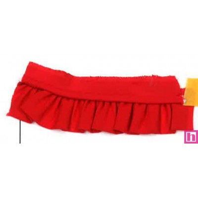 43158 VIVO FRUNCIDO CAMELIA POLIESTER 50%-ALGODON 50% ROJO Venta en piezas de 25.00 M