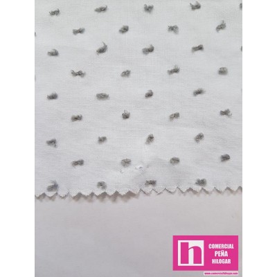 47218 PLUMETI BICOLOR JOEL (06) 145 CM. ALGODON 80%-POLIESTER 20% BLANCO/GRIS Venta en piezas de 7.00 M