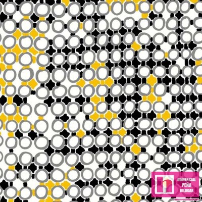 64027 PATCH.AMERICANO UPS A DAISY (03) 110 CM. ALGODON 100% BLANCO/MULTI Venta en piezas de 6.80 M