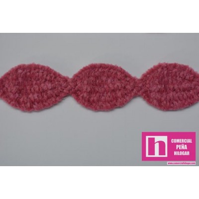 58458 FELIX GALON BOLILLO VELVET 15 MM. POL 100% MAGENTA VENTA EN PIEZAS DE 15 M APROX