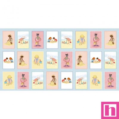 65902 PATCH.AMERICANO SUNSHINE AND SANDCASTLES (03) 110 CM. ALGODON 100% MULTICOLOR Venta en piezas de 6.80 M