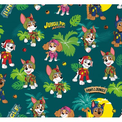 67243 TEJIDO ESTAMPADO PATRULLA CANINA (00) 1.40 M. 130 GR/M2 ALGODON 100% OCEANO/MULTI Venta en piezas de 6.00 M