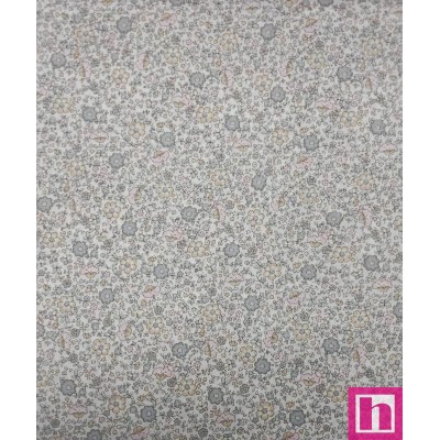 67316 VIENA ESTAMPADA MARISOL (01) 145 CM. 120 GR/M2. ALGODON ORGANICO 100% BLANCO/GRIS Venta en piezas de 7.00 M