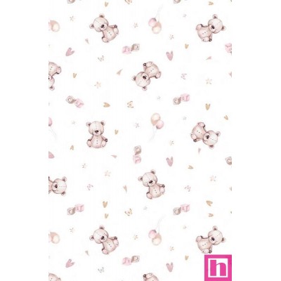 67527 PIQUE ESTAMPADO URIEL (01) 1.50 M. 170 GR/M2. ALGODON 100% BLANCO/ROSA Venta en piezas de 6.00 M