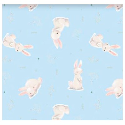 67967 PIQUE ESTAMPADO EVERA (03) 1.50 M. 140 GR/M2. ALGODON 100% CELESTE Venta en piezas de 6.00 M