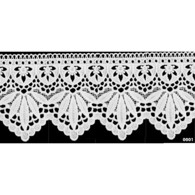 908245-01 PUNTILLA GUIPUR FANTASIA ABDIAS 88 MM. POLIESTER 100% BLANCO Venta en piezas de 9.10 M