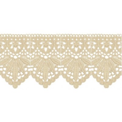 908245-24 PUNTILLA GUIPUR FANTASIA ABDIAS 88 MM. POLIESTER 100% BEIG Venta en piezas de 9.10 M