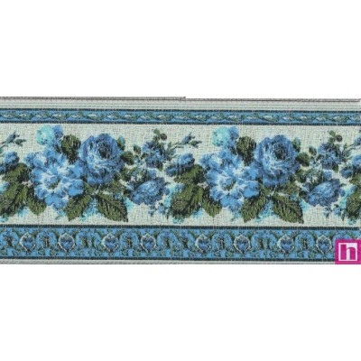 9587-48-2 TAPACOSTURAS JACQUARD VINTAGE 48 MM. POLIESTER - CELESTE Venta en piezas de 15.00 M