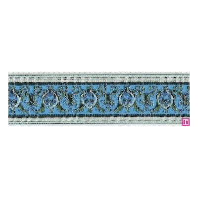 9588-15-2 TAPACOSTURAS JACQUARD VINTAGE 15 MM. POLIESTER - CELESTE Venta en piezas de 15.00 M