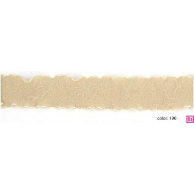 9639-190 GALON FANTASIA ELASTICO 25 MM BASIA POLIESTER 90%-VISCOSA 10%  CAMEL Venta en piezas de 11.50 M