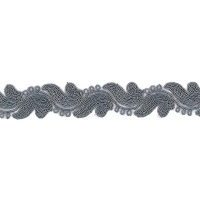 9687-196 GALON FANTASIA ABIK 30 MM. POLIAMIDA 90%-POL.5%-ALG.5% GRIS Venta en piezas de 9.00 M